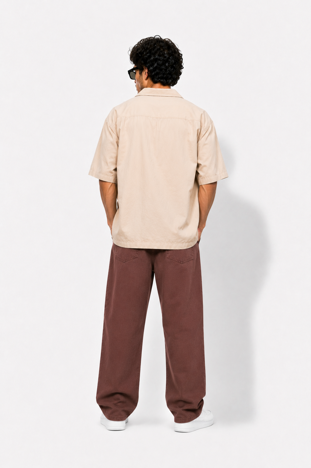 Premium Men's Brown Baggy Fit Jeans | Wide Leg Streetwear Denim
